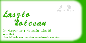 laszlo molcsan business card